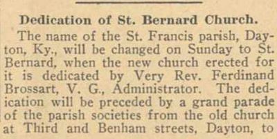 St. Bernard Dedication