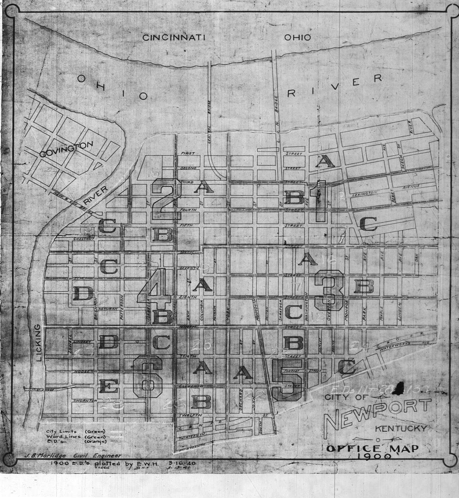 Census Enumeration Map, Campbell County, Ky