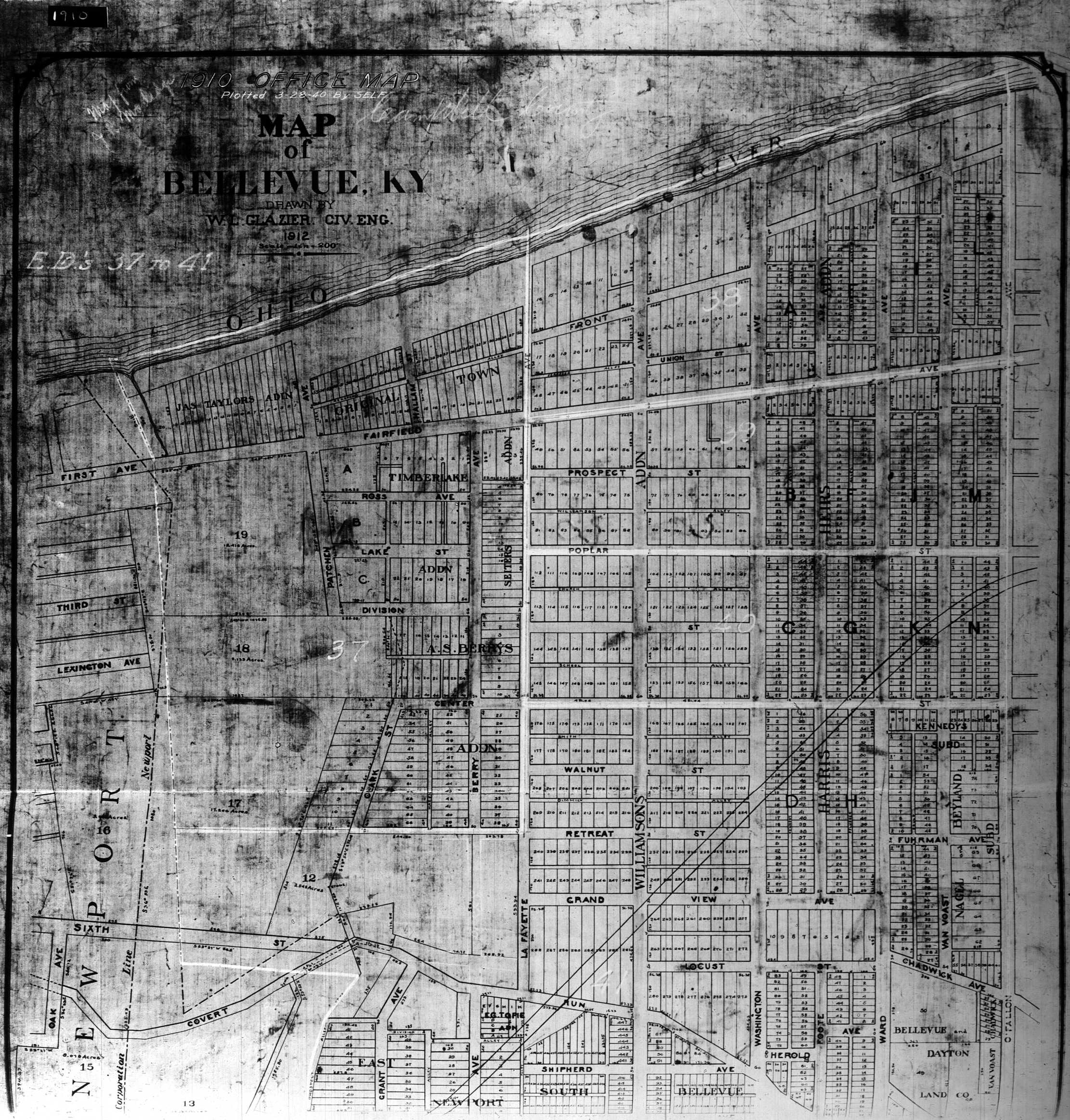 Census Enumeration Map, Campbell County, Ky