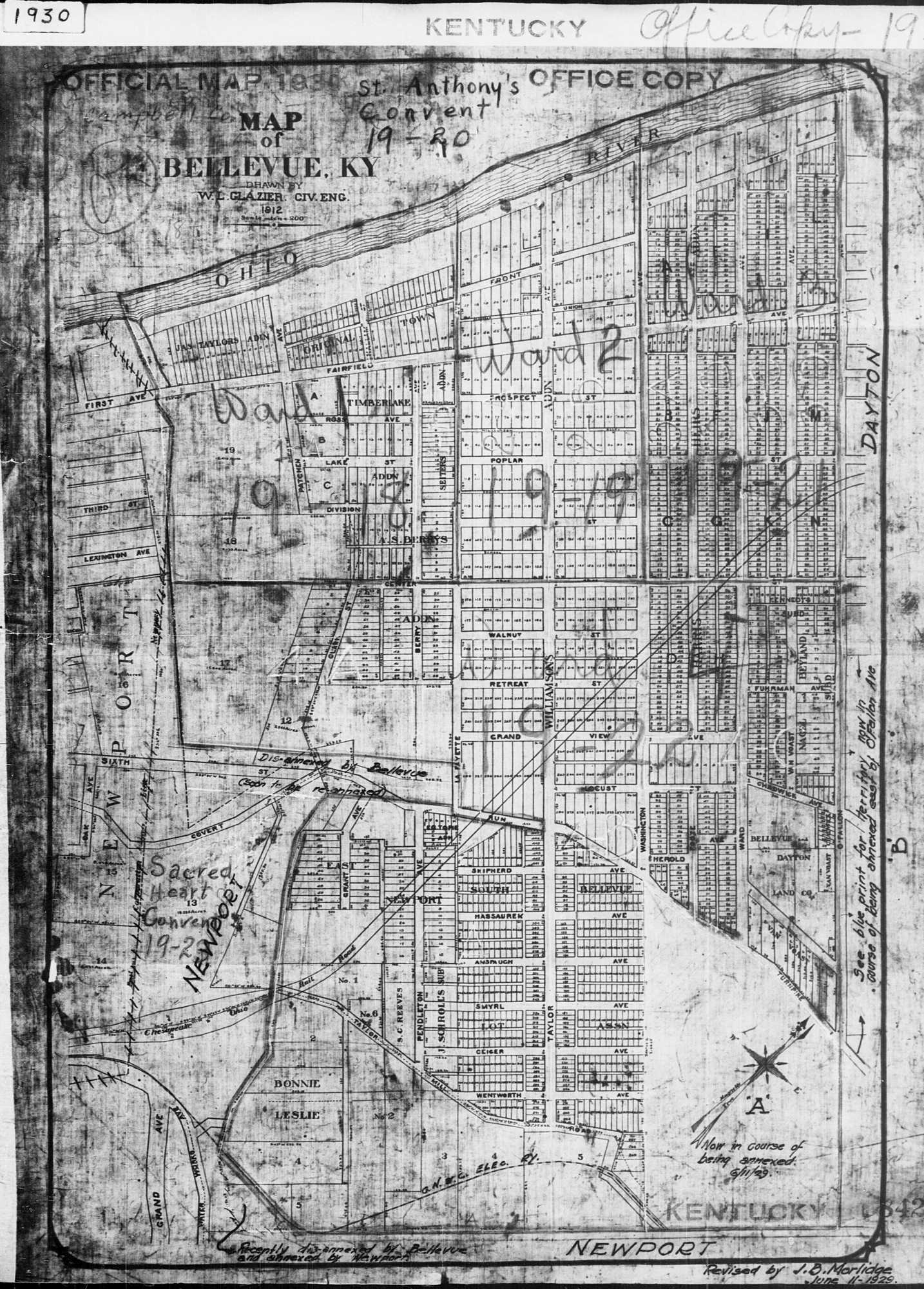 Census Enumeration Map, Campbell County, Ky