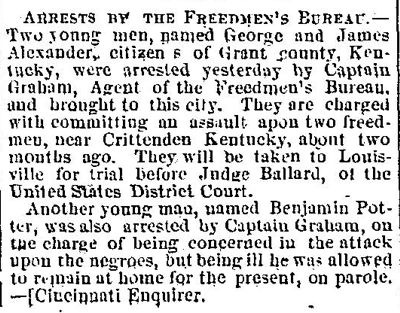 Freedmen's Bureau Arrest