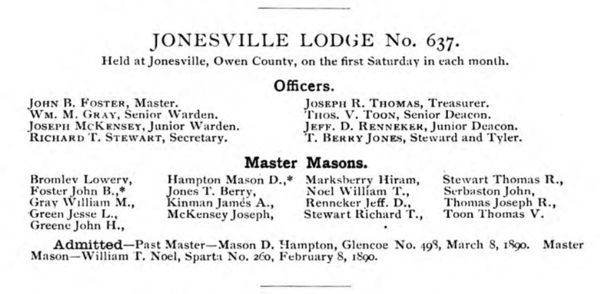 Jonesville Masons