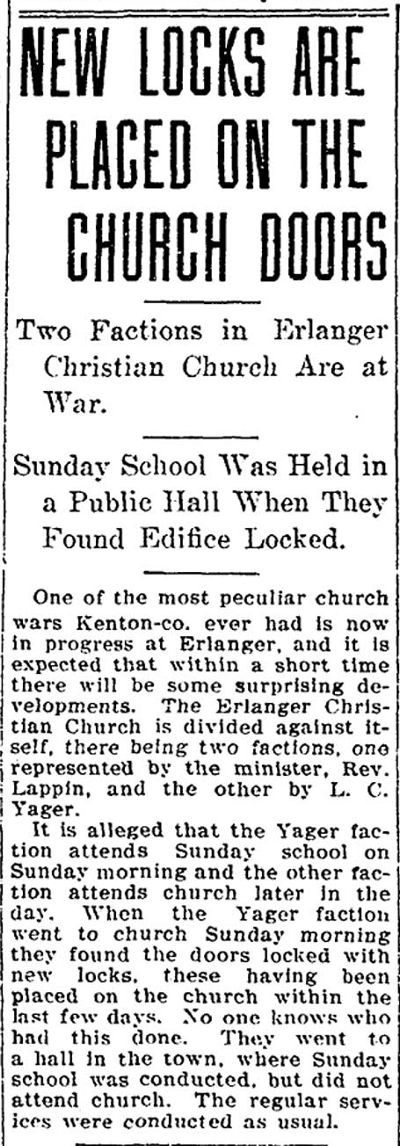 Erlanger Church War