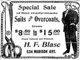 H. F. Blase, Tailor