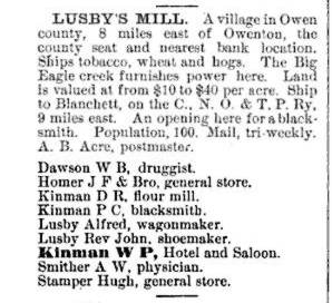 Lusbys Mill