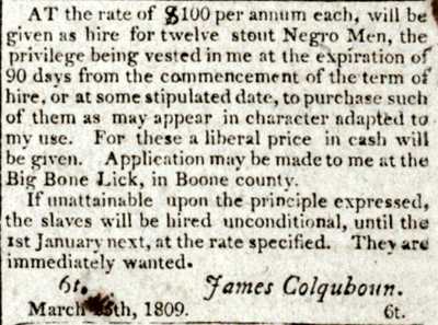 Slaves wanted