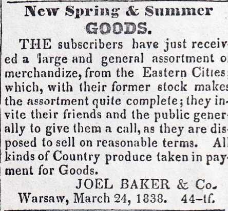 A Few Ads From 1838