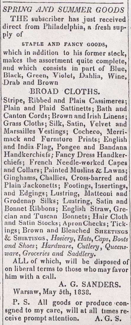 A Few Ads From 1838