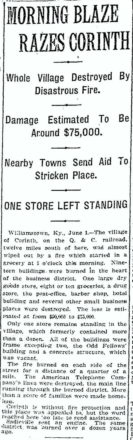 Corinth Fire, 1914