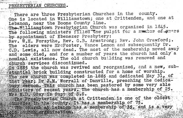 Grant County Presbyterians