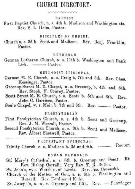 1860 Chrches