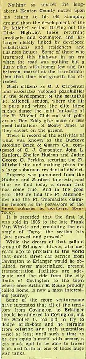 The Fort Mitchell Sector
