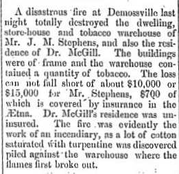 DeMossville Fire